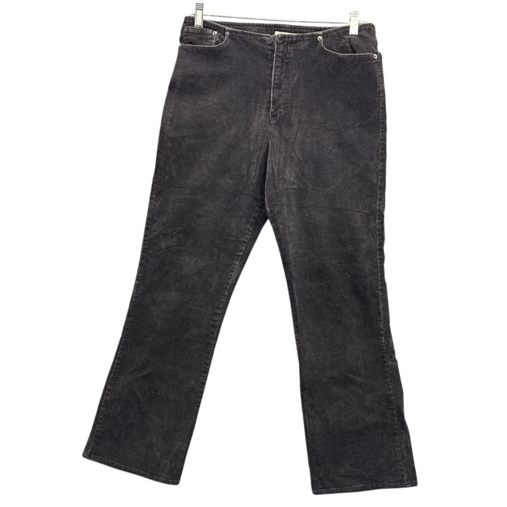 Duck Head Vintage 90s Low Rise Boot Cut Black Corduroy Pants Women 10